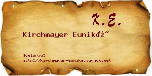 Kirchmayer Euniké névjegykártya